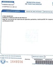 Recibo para pago de matricula