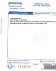Recibo para pago de renovación de permiso